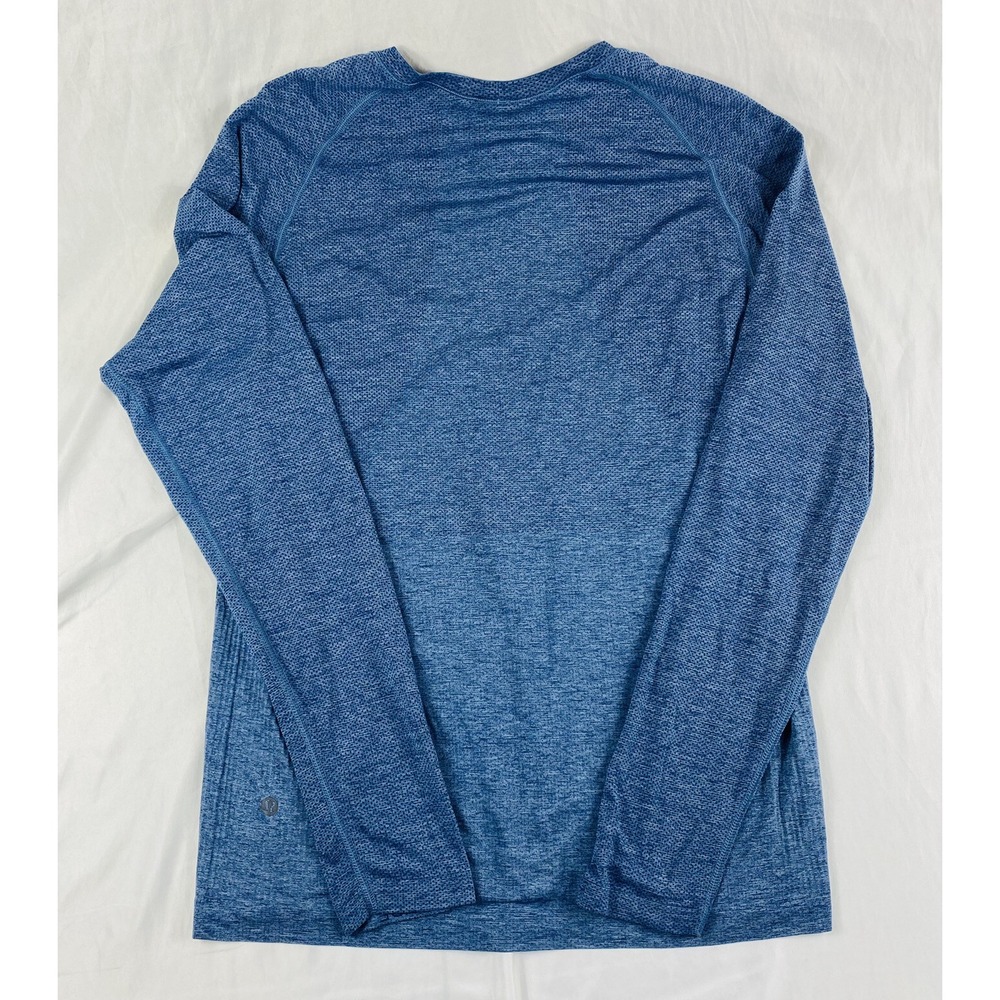 Lululemon Breathable Blue Performance L/S T Shirt Size Mens M Mint - Picture 7 of 8